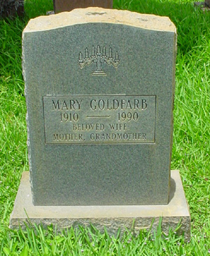 Mary Goldfarb, Gravestone